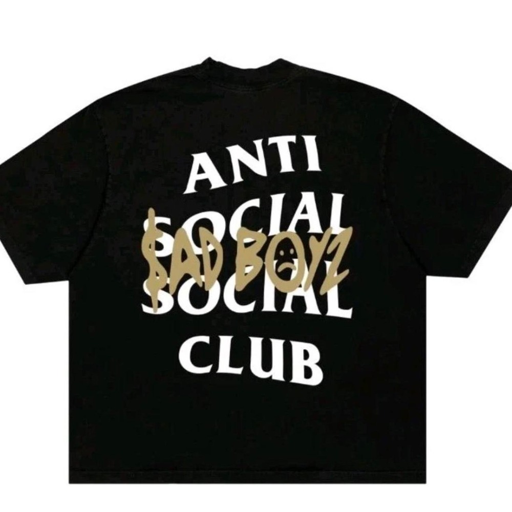 Anti Social Social Club Sad Boyz Gold Tee Black XL Brand New with tags